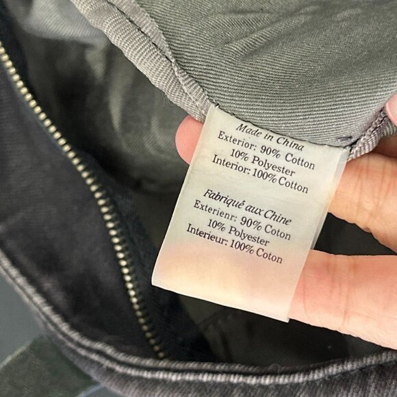 Everlane Gray Black Cotton Blend Tote Bag Purse Shoulder Distressed Flawed - Picture 9 of 9